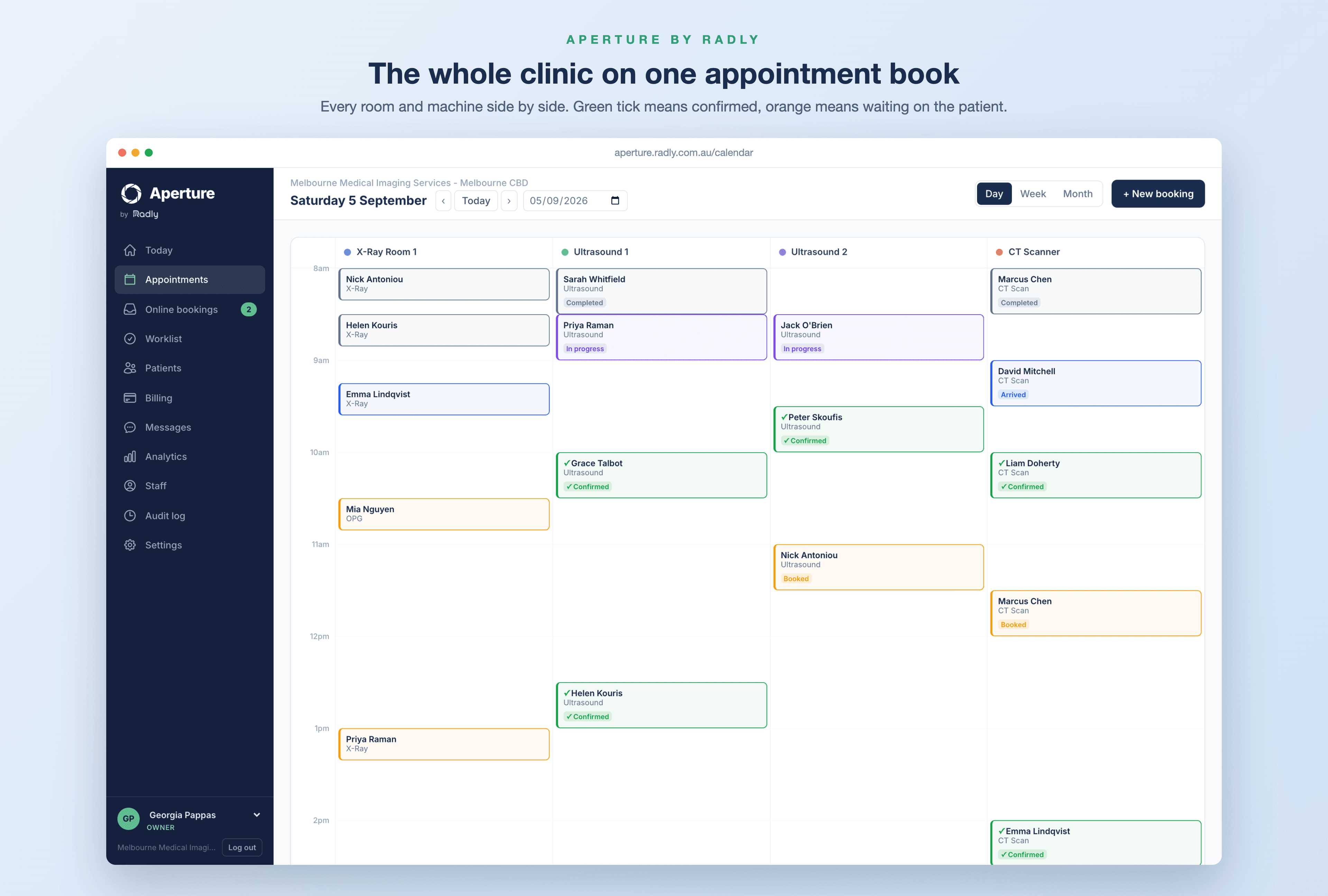 The appointment book